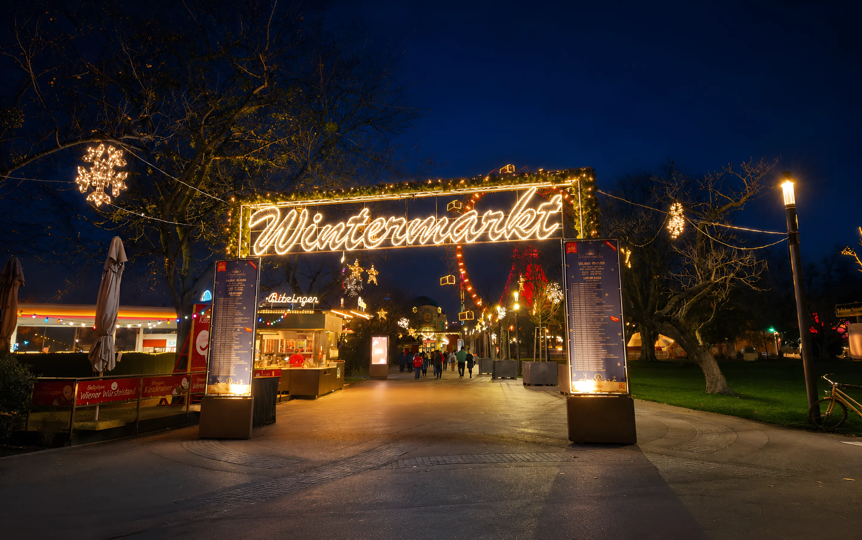 Wintermarkt im Wiener Prater